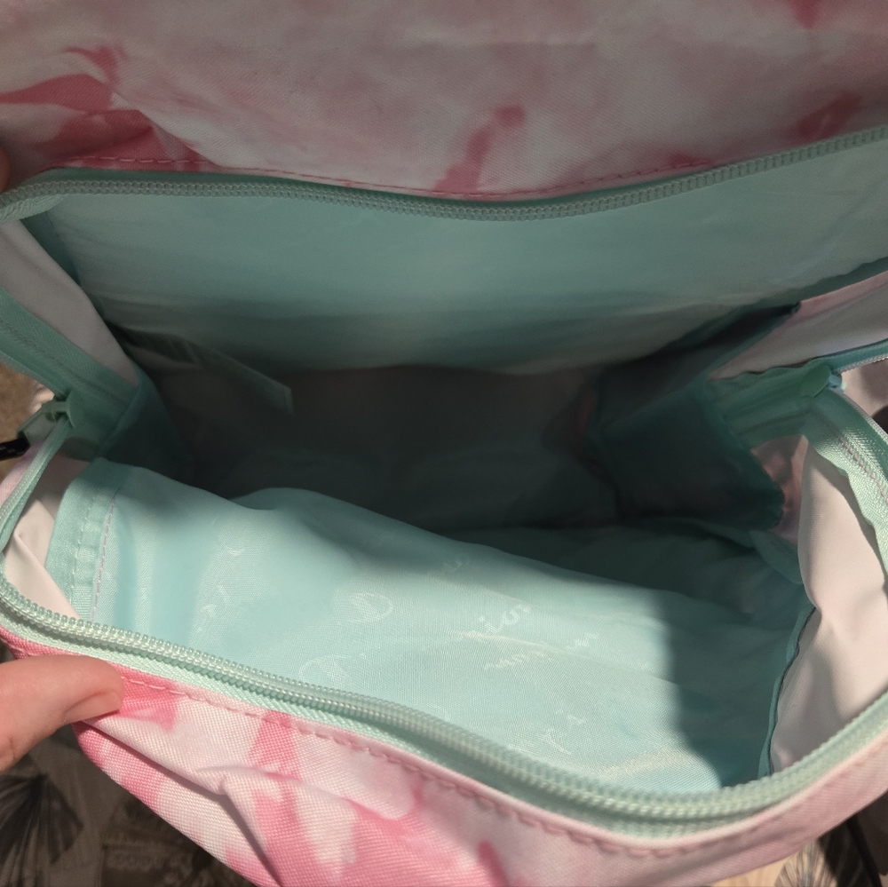 Champion Tie-Dye Pink and Floral Blue Lunchbox Duo Youth Backpack - Picture 3 of 7